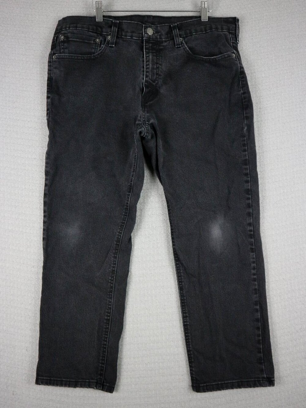 Levi's 541 Athletic Taper jeans Black Denim Jeans Hemmed Faded 36x30 fits 37x25